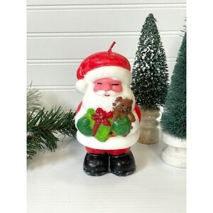 Vintage Santa Candle – Christmas Figurine Decor